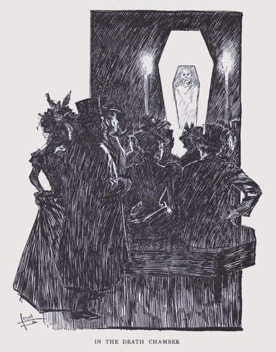 Bohemian Paris: I dødskammeret (litografi) af Edouard Alfred (1875 1954) Cucuel