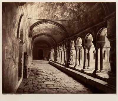 Arles, klostergården Saint-Trophime af Édouard Baldus