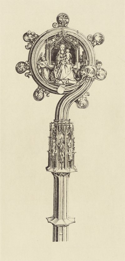 [Design til en stav af Martin Schongauer]. af Édouard Baldus
