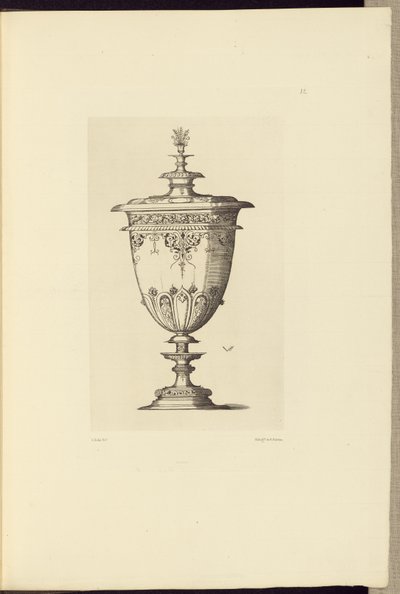 [Design til en vase af Virgil Solis]. af Édouard Baldus