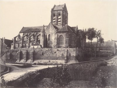 Kirken i Auvers af Édouard Baldus