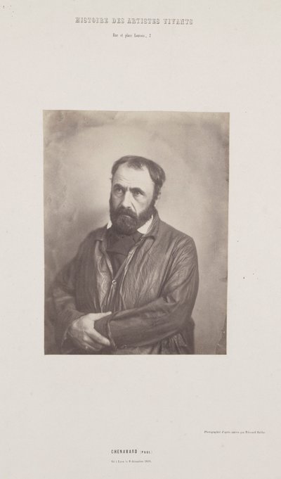 Portræt af Paul Chenavard, fra serien "Histoire des Artistes Vivants" af Édouard Baldus