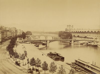 Seinen og Île de la Cité af Édouard Baldus