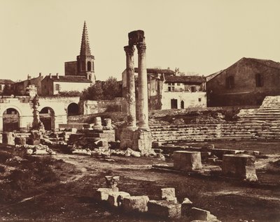 Romersk teater i Arles af Édouard Baldus