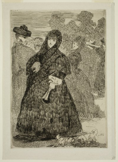 Ved Prado af Edouard and Bracquemond Felix Joseph Auguste Manet