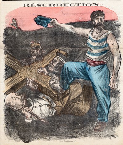 Cover af "" The Socialist Chambard"", nummer 71, Satirical in Colors af Edouard Couturier