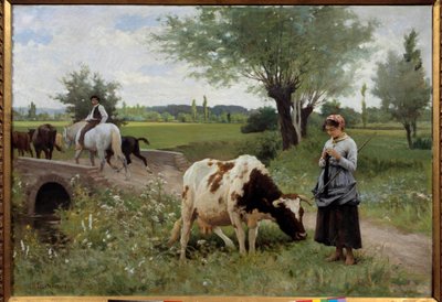 Den velbevogtede træner Maleri af Edouard Debat Ponsan (1847-1913) 1890 Søn. 0,82x1,28 m Pau, Museum of Fine Arts af Edouard Debat Ponsan