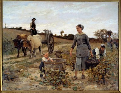 Hjørne af vin i Languedoc Maleri af Edouard Debat Ponsan (1847-1913) 1886 Søn. 2,02x2,6 m Nantes, Musee des Beaux Arts af Edouard Debat Ponsan