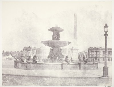 Springvand, Place de la Concorde, Paris af Edouard Denis Baldus