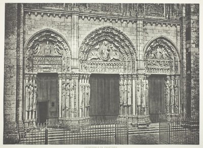 Hovedportal, katedralen i Chartres af Edouard Denis Baldus