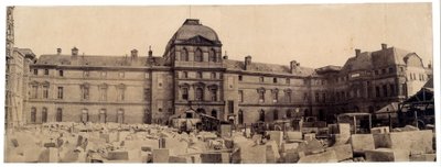 Louvre-museet: Napoleons gårdhave fra karrusellen af Edouard Denis Baldus