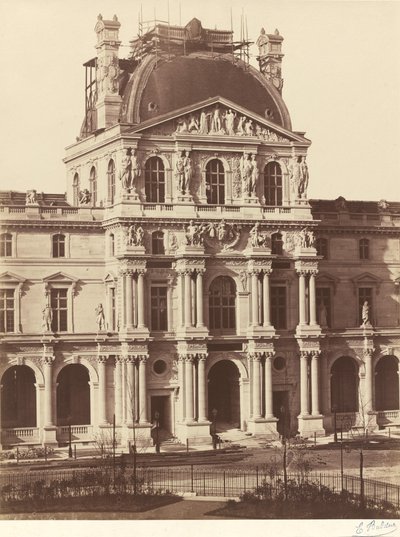 Udsigt over Louvre af Edouard Denis Baldus