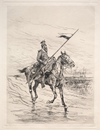 En Uhlan. af Jean Baptiste Edouard Detaille