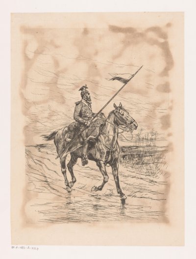 Ulaan i stormvejr af Edouard Detaille