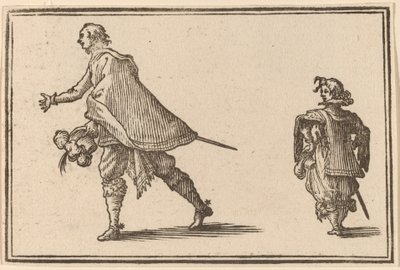 Gentleman og hans side af Edouard Eckman after Jacques Callot