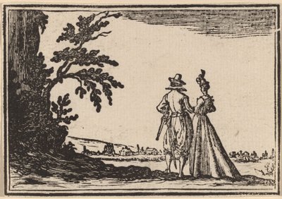 Promenaden af Edouard Eckman after Jacques Callot