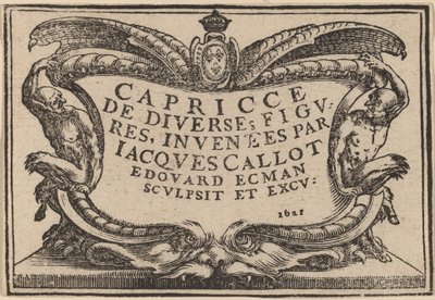Titelside for "The Capricci" af Edouard Eckman after Jacques Callot