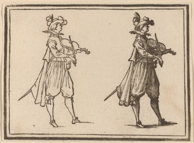 Violinist af Edouard Eckman after Jacques Callot