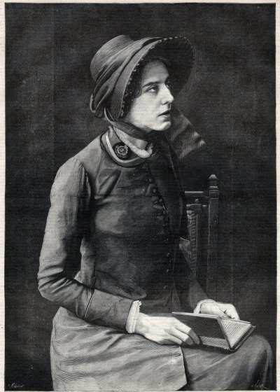 Miss Kate Booth (Catherine Booth-Clibborn (Booth Clibborn), marechale af Salvation Armee (1858-1955) - Indgravering af Navellier i "The Illustrous Diary"" fra 1891 af Edouard Felicien Eugene Navellier