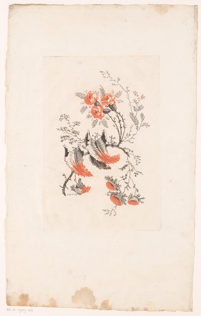 Forskellige fantasieblomster Ideale blomster (serietitel) af Edouard Gautier Dagoty