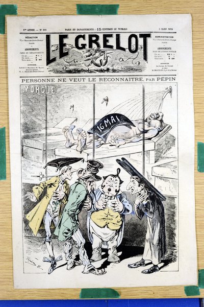 Omslag til "" Le Grelot"", nummer 360, Satirisk i farver af Edouard Guillaumin Pepin