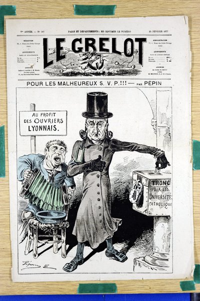 Cover af "" The Grelot"", nummer 307, Satirique en Colours af Edouard Guillaumin Pepin