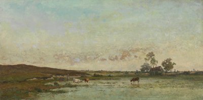 Feen i "Kempen" (olie på lærred) af Edouard Jules Joseph Huberti