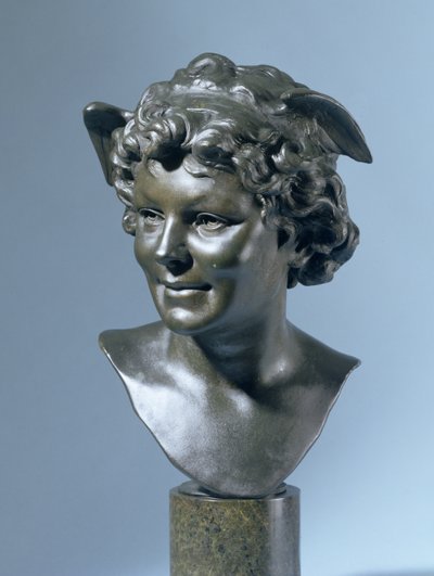 Head of Mercury (bronze) af Edouard Lanteri