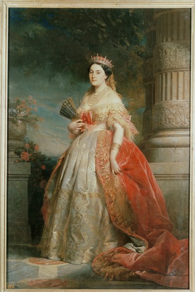 Prinsesse Mathilde, datter af Napoleons ... (maleri på lærred) af Edouard Louis Dubufe