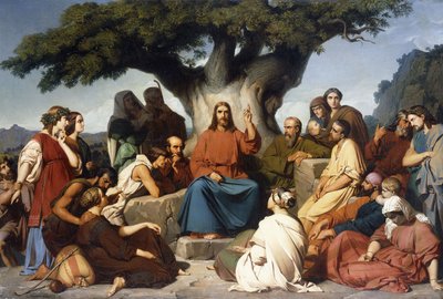 "Jesu Kristi overkaldelse på bjerget" af Edouard Louis Dubufe