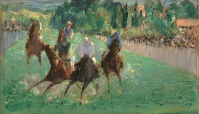 Ved løbene, ca. 1875. af Édouard Manet