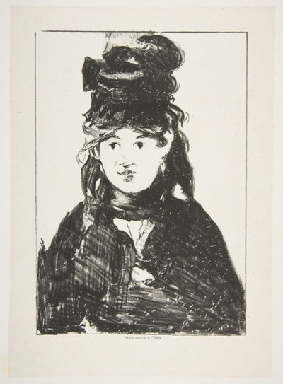 Berthe Morisot i sort, 1872-74. af Édouard Manet