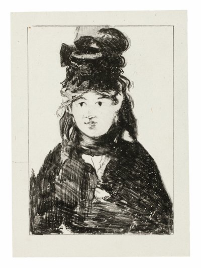 Berthe Morisot i sort af Édouard Manet
