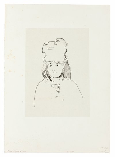 Berthe Morisot i silhuet af Édouard Manet