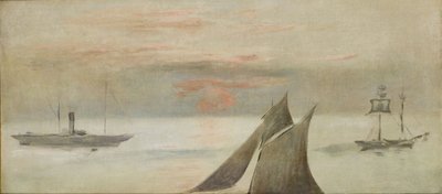 Både til søs, solnedgang af Édouard Manet