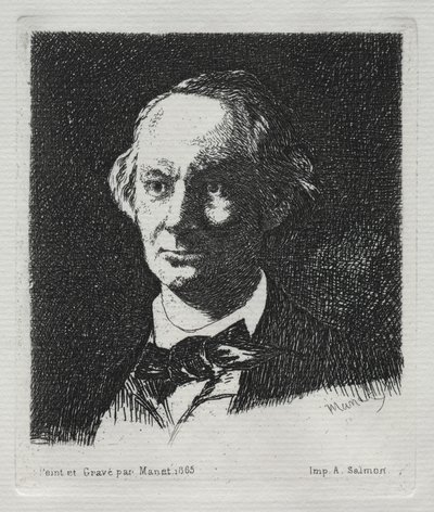 Charles Baudelaire, 1869. af Édouard Manet