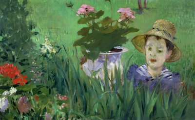 Barn i blomsterne (Jacques Hoschede) 1876 af Édouard Manet