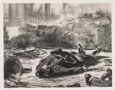 Borgerkrig (scene for Paris kommune) af Édouard Manet
