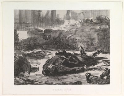 Borgerkrig Borgerkrig, 1871-73, udgivet 1874. af Édouard Manet
