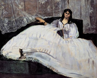 Dame med ventilator af Édouard Manet