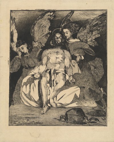 Død Kristus med engle (Christ aux anges) af Édouard Manet