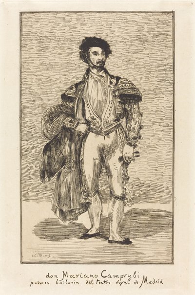 Danseren Don Mariano Camprubi, 1862. af Édouard Manet