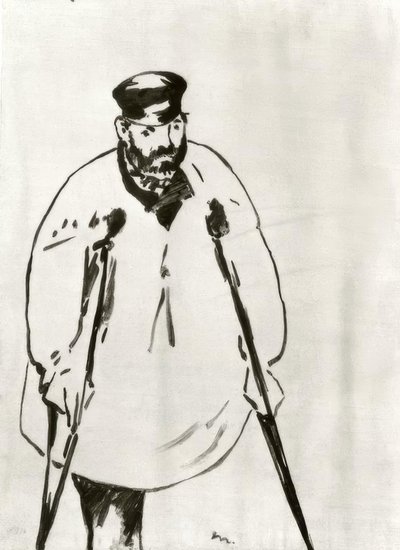 En mand på krykker af Édouard Manet