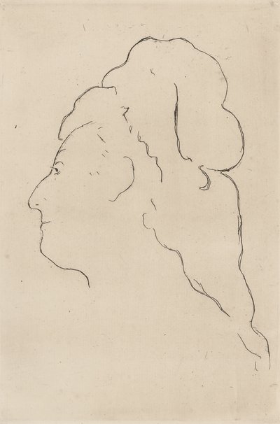 Eva Gonzales, profil drejet til venstre, 1870 af Édouard Manet