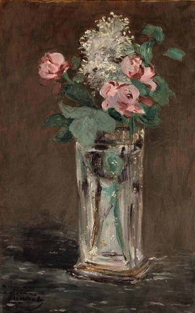 Blomster i en krystalvase af Édouard Manet