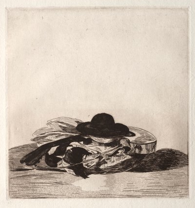 Frontispice til en udgave af Etchings: Hat and Guitar af Édouard Manet