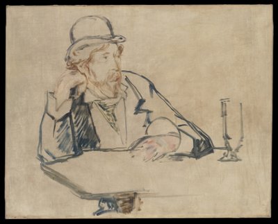 George Moore (1852-1933) på caféen af Édouard Manet