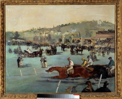 Hestevæddeløb ved Bois de Boulogne Maleri af Edouard Manet (1832-1883) 1872 Privat samling af Édouard Manet