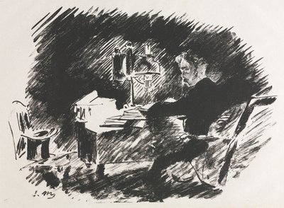 Illustration til The Raven af Edgar Allan Poe af Édouard Manet