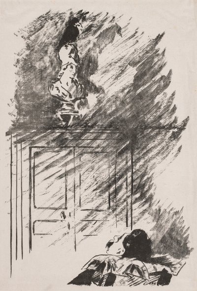 Illustration til The Raven af Edgar Allan Poe. af Édouard Manet